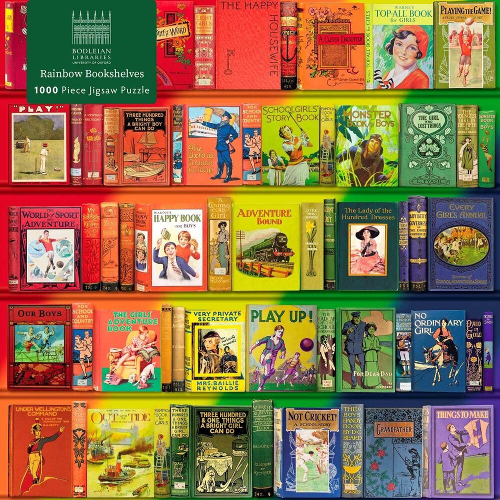 Jigsaw Puzzle Bodleian Libraries: Rainbow Bookshelves: 1000-pieces NEW IN BOX
